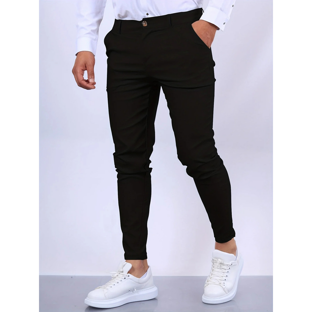 Hendric - Pantalon Business Homme  Coupe Slim Structurée