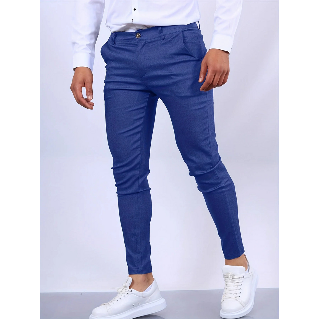 Hendric - Pantalon Business Homme  Coupe Slim Structurée