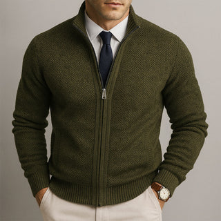 Henri - Cardigan Zippé Col Montant