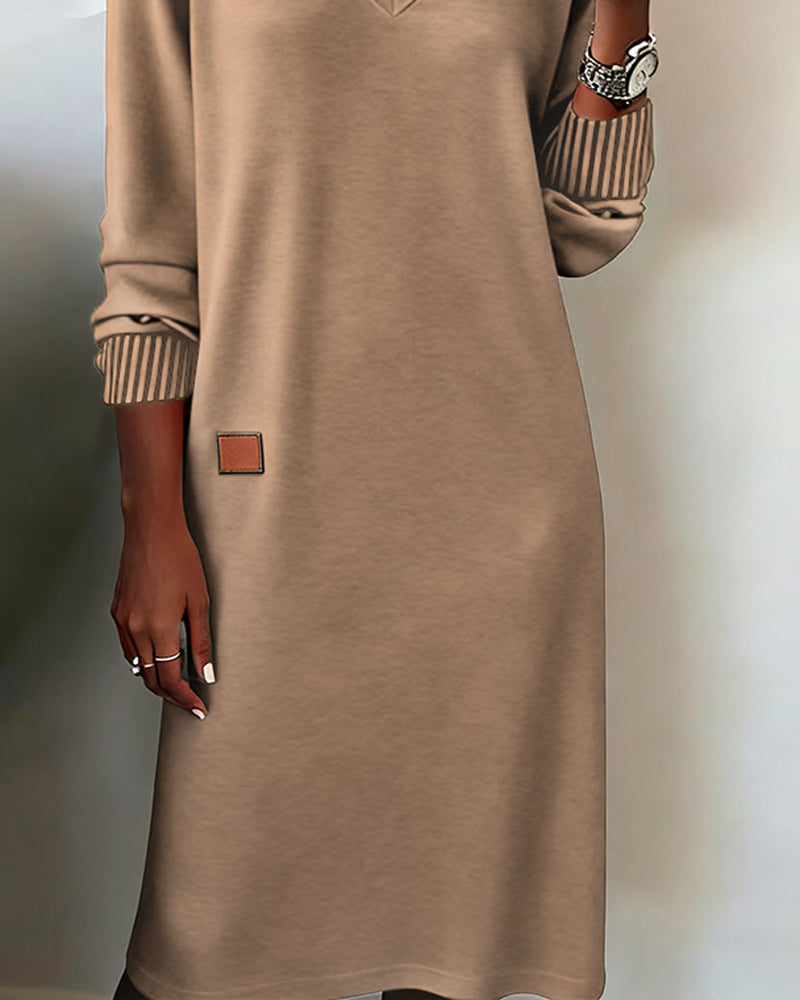 Isa - Robe Pull Col En V Élégante