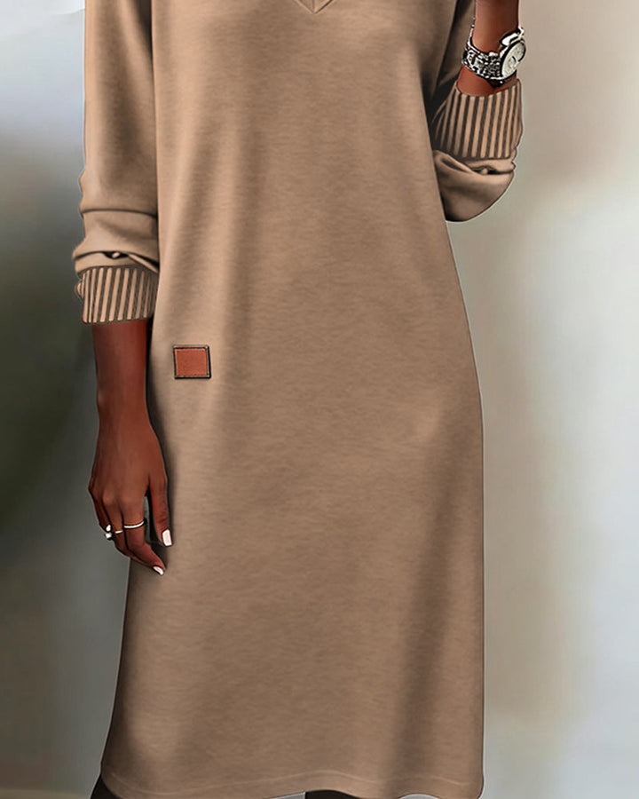 Isa - Robe Pull Col En V Élégante