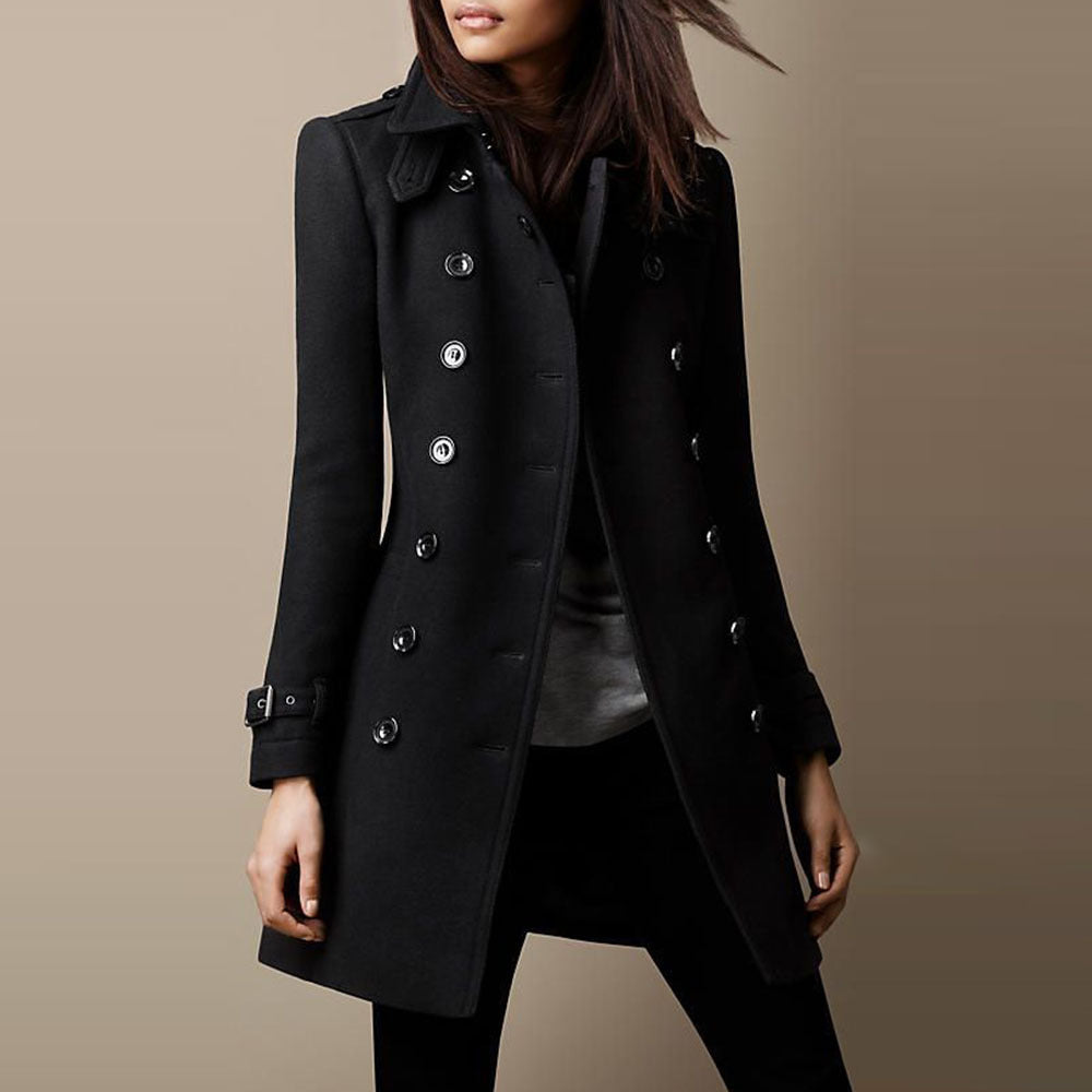 Clementa - Manteau Classique, Double Boutonnage &amp; Intemporel