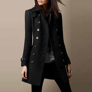 Clementa - Manteau Classique, Double Boutonnage &amp; Intemporel