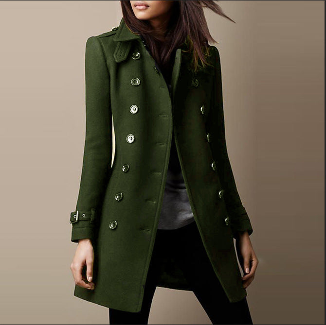 Clementa - Manteau Classique, Double Boutonnage &amp; Intemporel