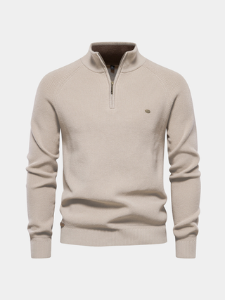 Pierre - Pull Demi-Zip Maille Côtelée