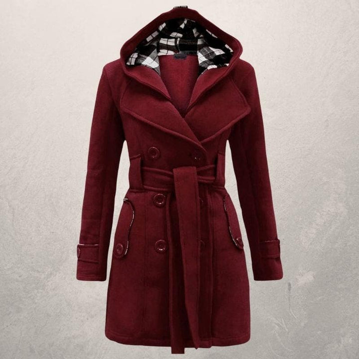 Fedrissa - Manteau Tendance Ceinture Capuche