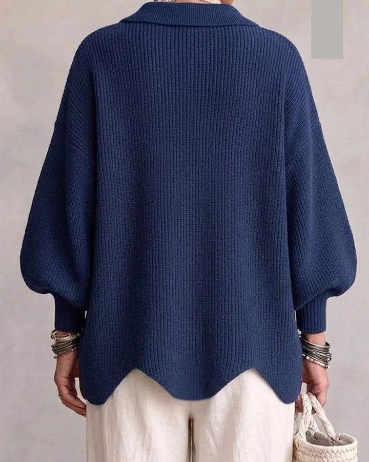 Louis - Cardigan Grand Bouton Métallique Revers