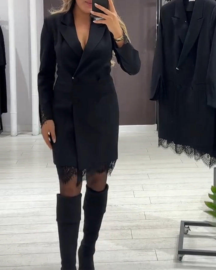 Isabel - Robe À Col V Et Inserts
