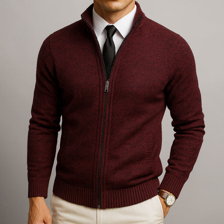 Henri - Cardigan Zippé Col Montant
