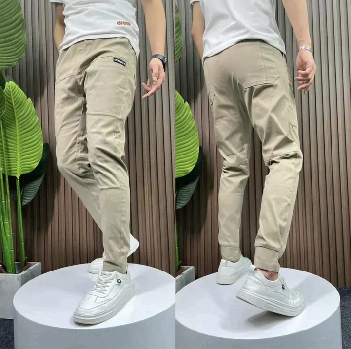Steven - Pantalon cargo à poches multiples