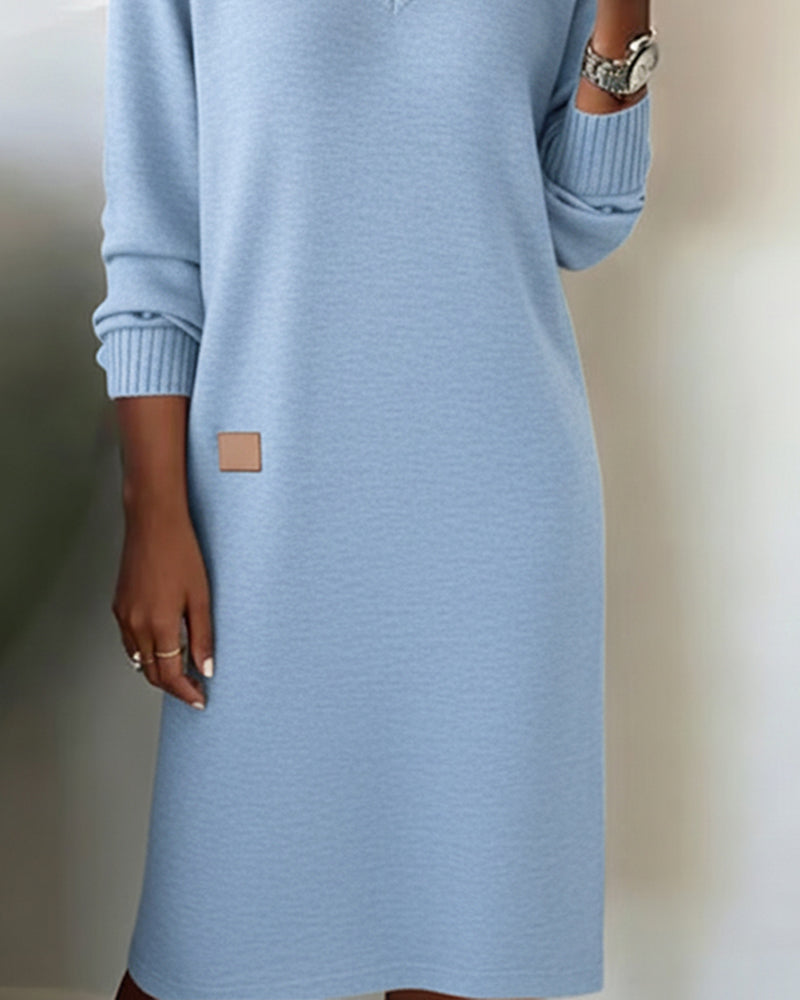 Isa - Robe Pull Col En V Élégante