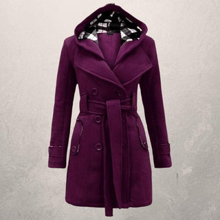 Fedrissa - Manteau Tendance Ceinture Capuche