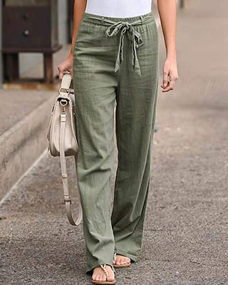 Helene - Pantalon à jambes droites et taille élastique