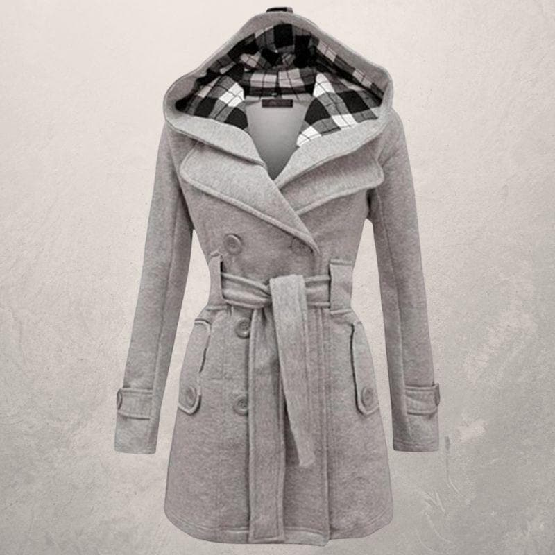 Fedrissa - Manteau Tendance Ceinture Capuche