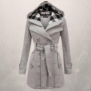 Fedrissa - Manteau Tendance Ceinture Capuche