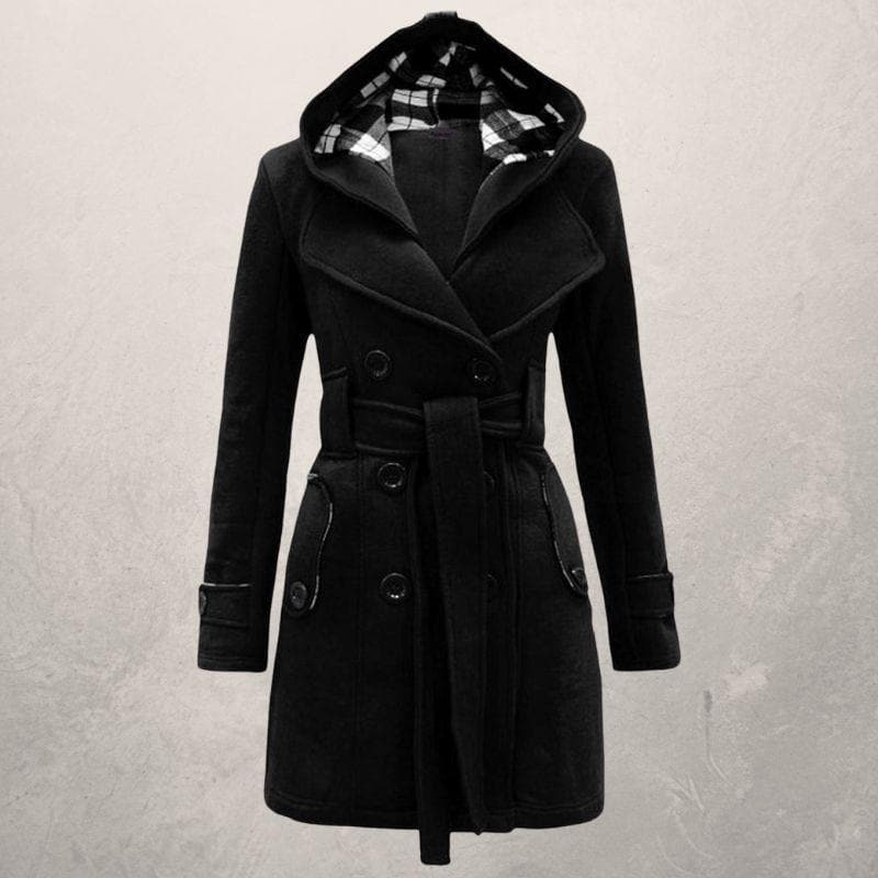 Fedrissa - Manteau Tendance Ceinture Capuche