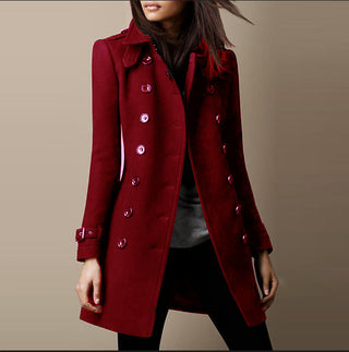 Clementa - Manteau Classique, Double Boutonnage &amp; Intemporel