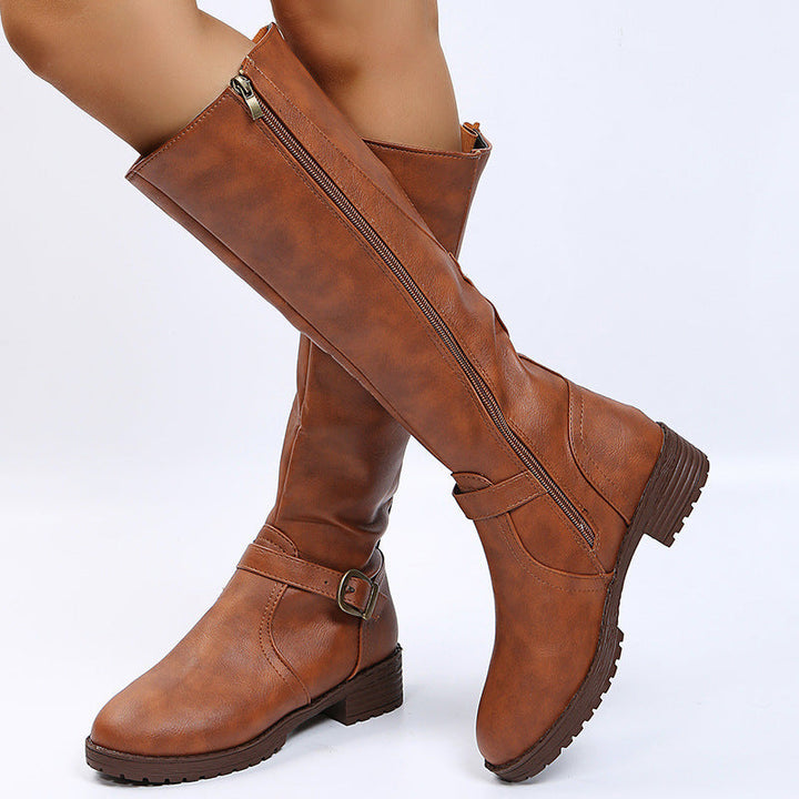 Eline - Bottes hautes élégantes à boucle