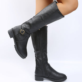 Eline - Bottes hautes élégantes à boucle