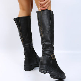 Eline - Bottes hautes élégantes à boucle