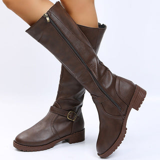 Eline - Bottes hautes élégantes à boucle