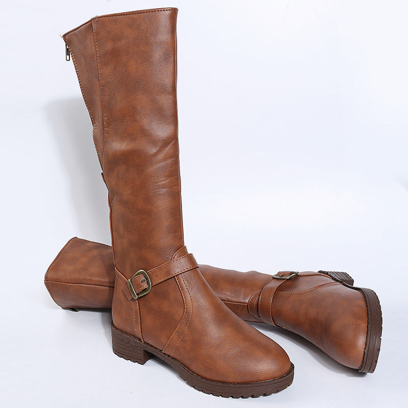 Eline - Bottes hautes élégantes à boucle