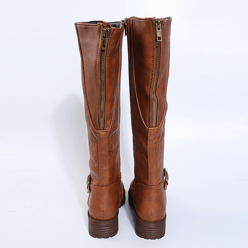 Eline - Bottes hautes élégantes à boucle