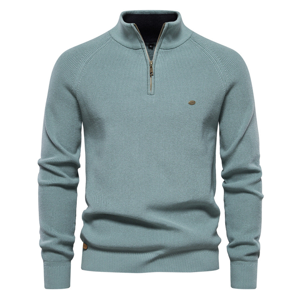 Pierre - Pull Demi-Zip Maille Côtelée