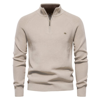 Pierre - Pull Demi-Zip Maille Côtelée