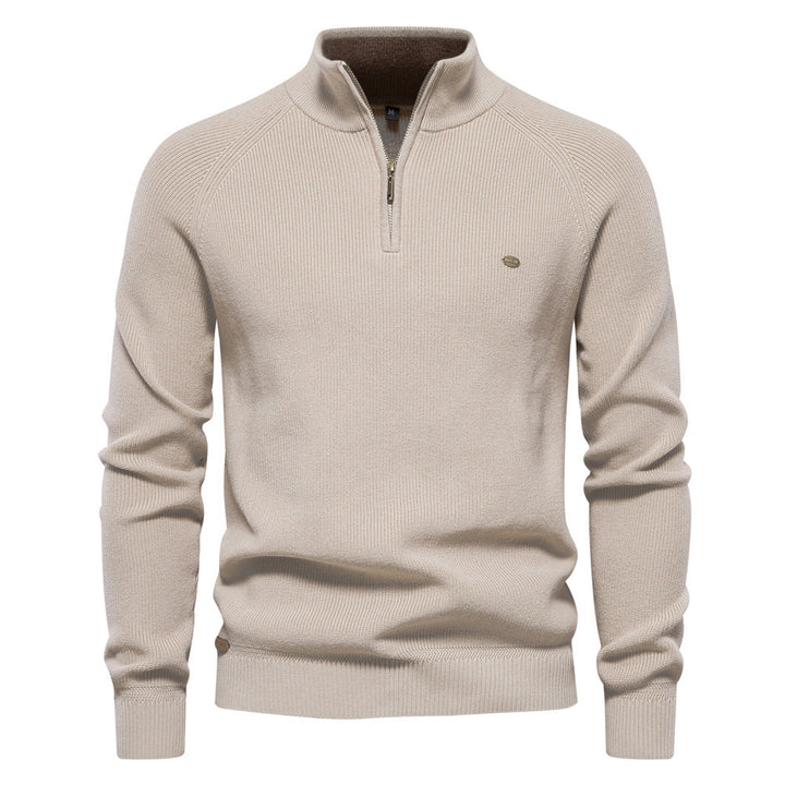 Pierre - Pull Demi-Zip Maille Côtelée