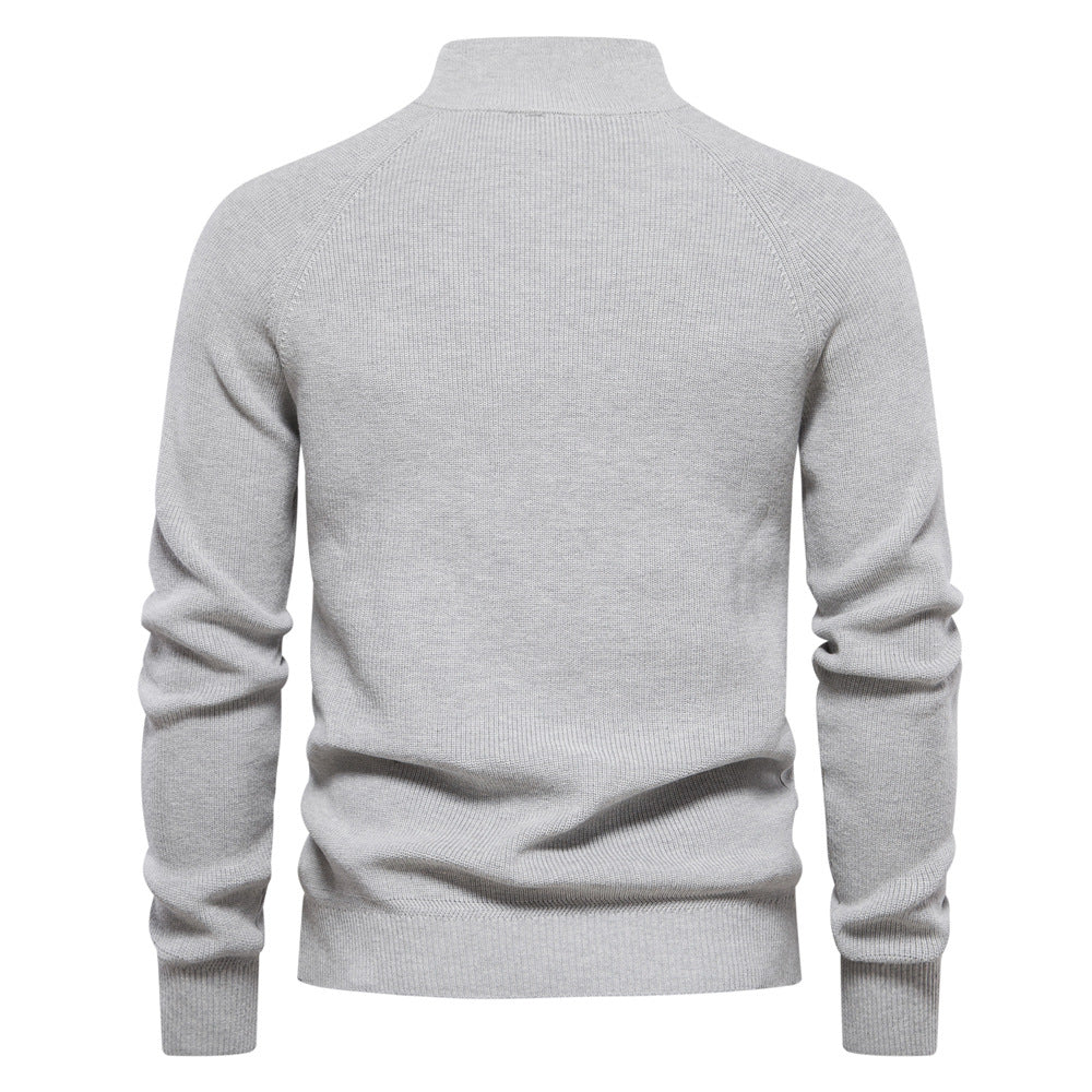 Pierre - Pull Demi-Zip Maille Côtelée