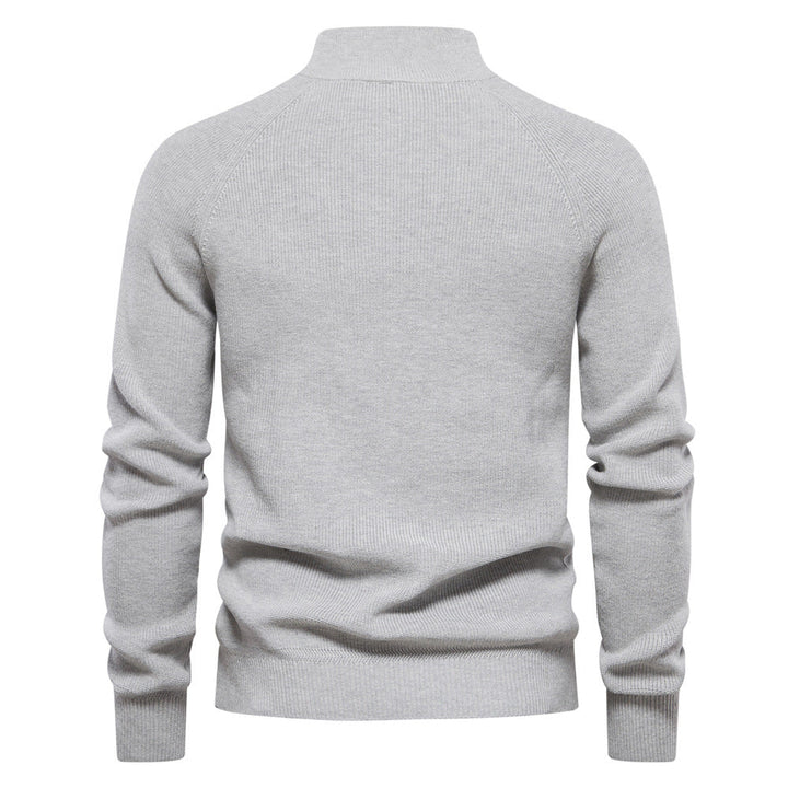Pierre - Pull Demi-Zip Maille Côtelée