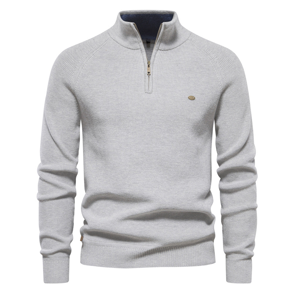 Pierre - Pull Demi-Zip Maille Côtelée