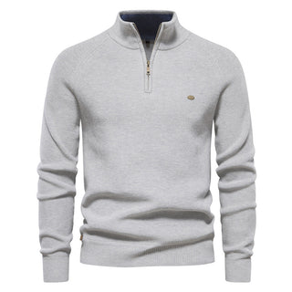Pierre - Pull Demi-Zip Maille Côtelée