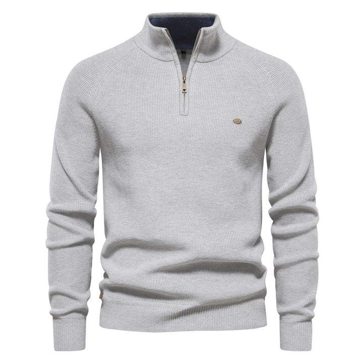 Pierre - Pull Demi-Zip Maille Côtelée