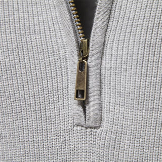 Pierre - Pull Demi-Zip Maille Côtelée