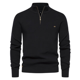 Pierre - Pull Demi-Zip Maille Côtelée
