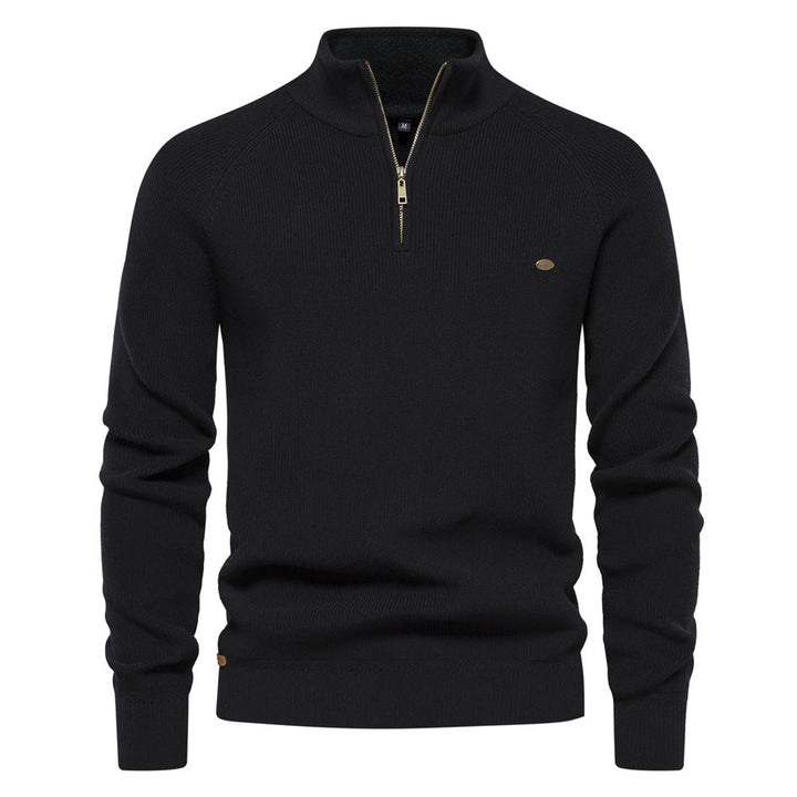 Pierre - Pull Demi-Zip Maille Côtelée