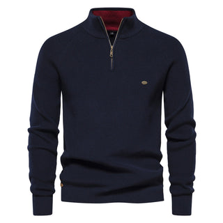 Pierre - Pull Demi-Zip Maille Côtelée