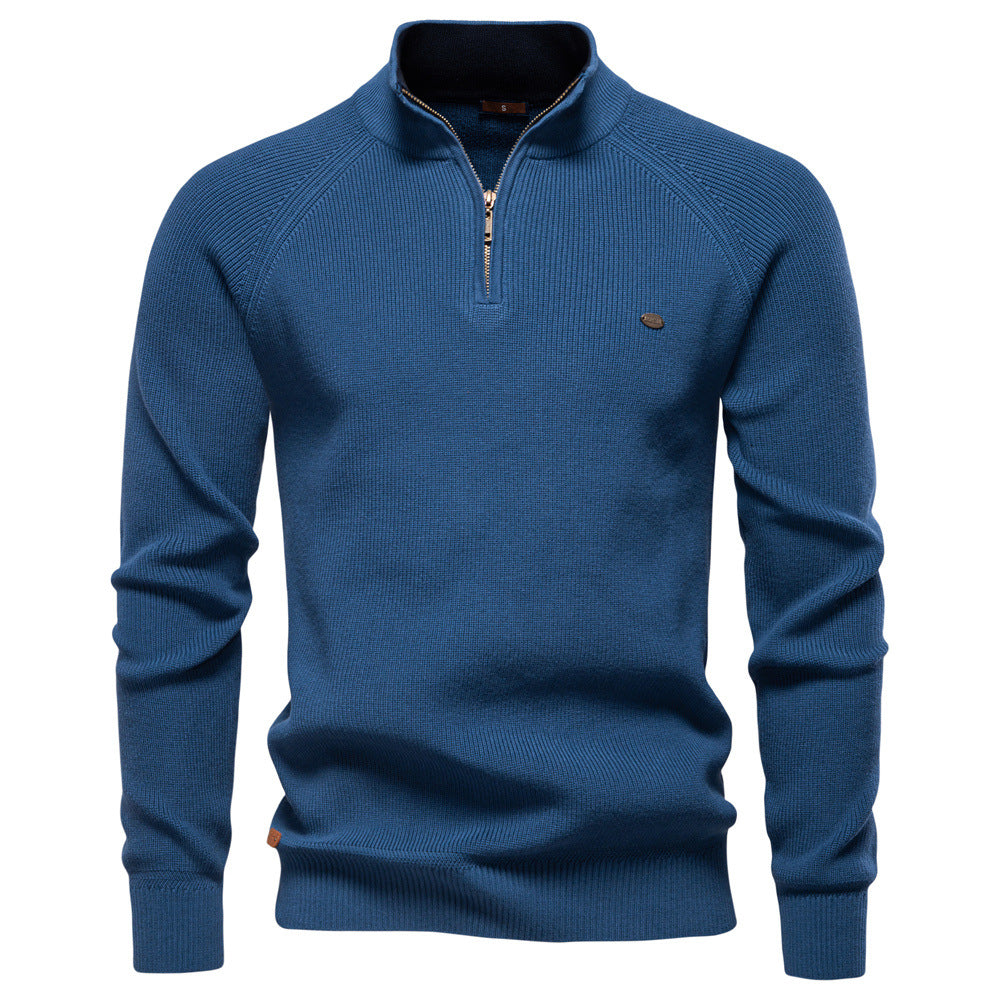 Pierre - Pull Demi-Zip Maille Côtelée