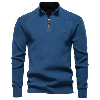 Pierre - Pull Demi-Zip Maille Côtelée
