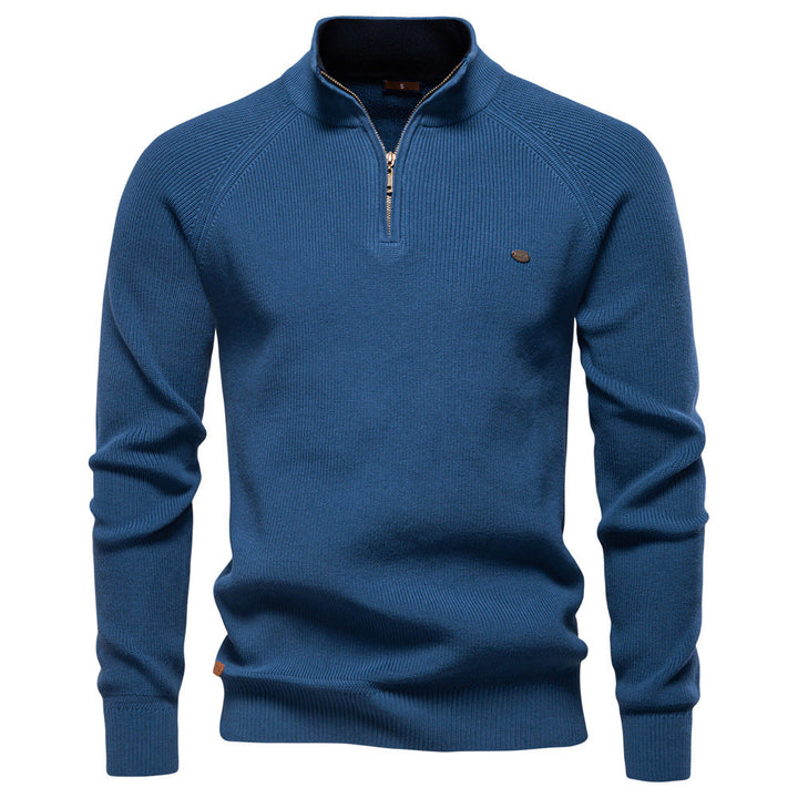 Pierre - Pull Demi-Zip Maille Côtelée