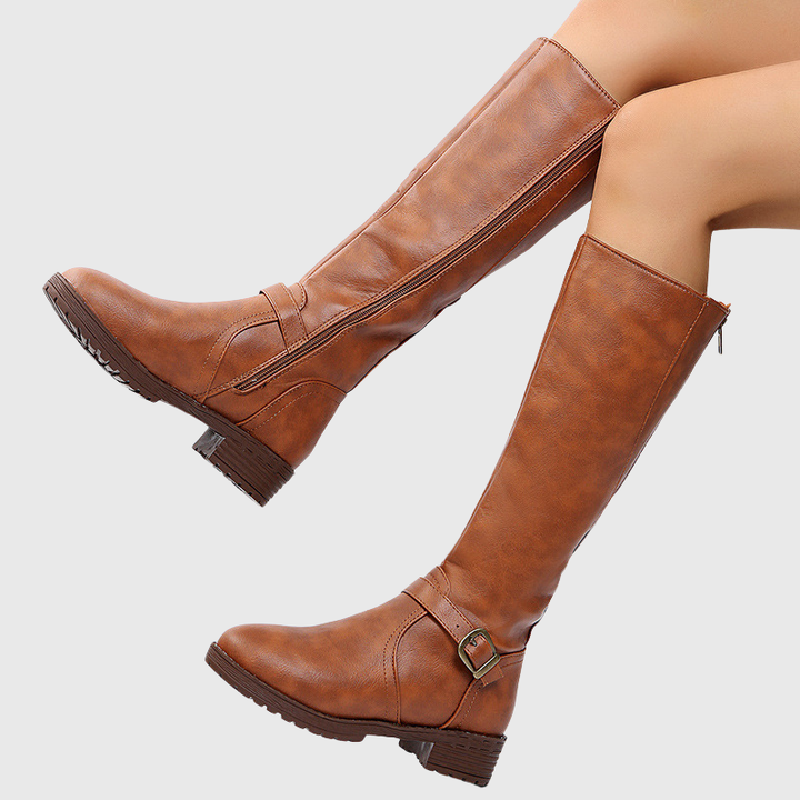 Eline - Bottes hautes élégantes à boucle