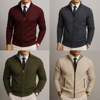 Henri - Cardigan Zippé Col Montant