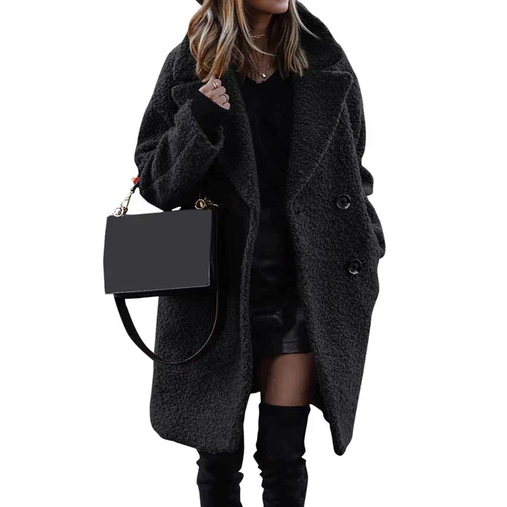Tiphanie - Manteau Mi-Long, Élégant &amp; Automne-Hiver